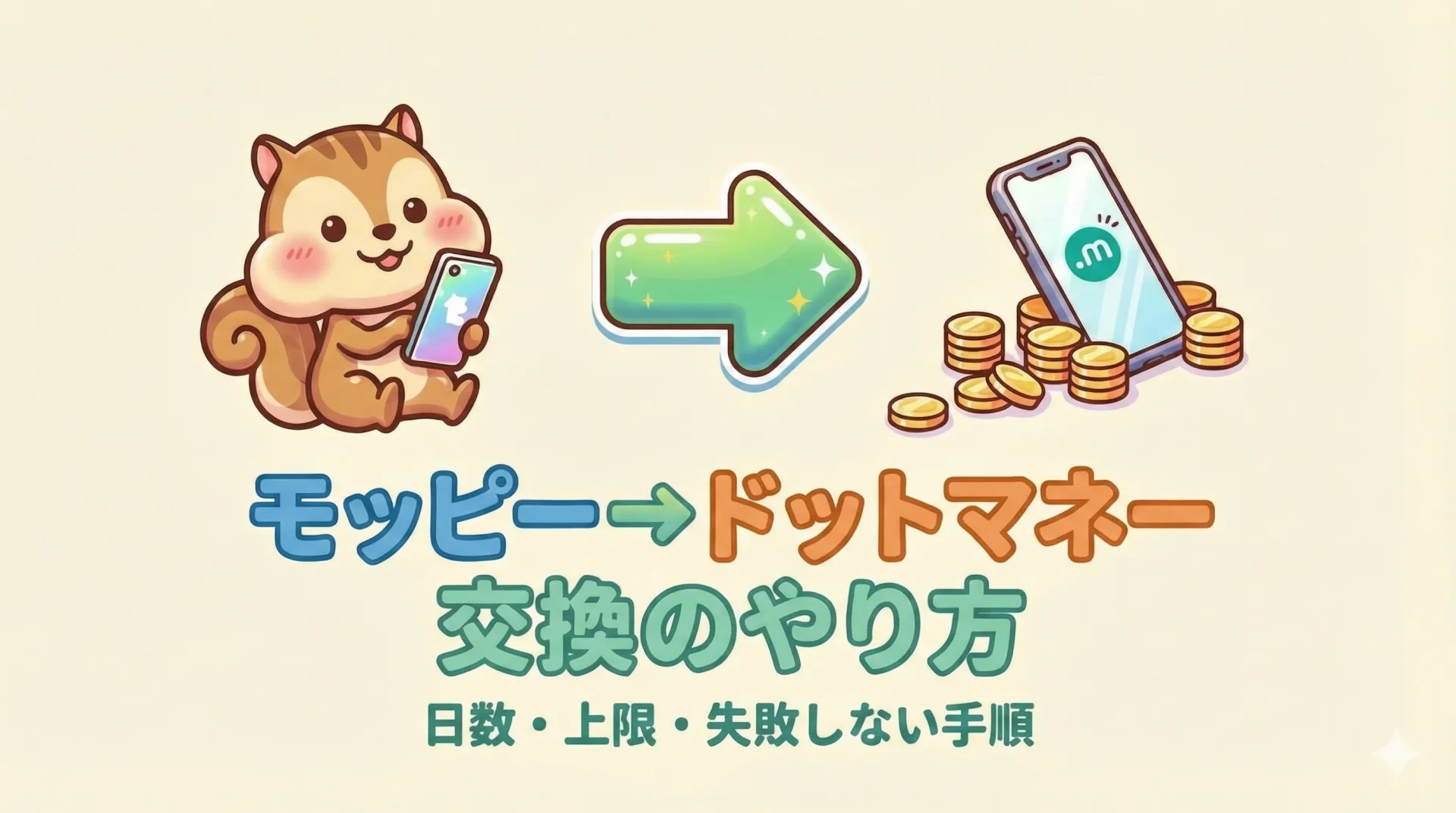 モッピーからドットマネーへの交換方法