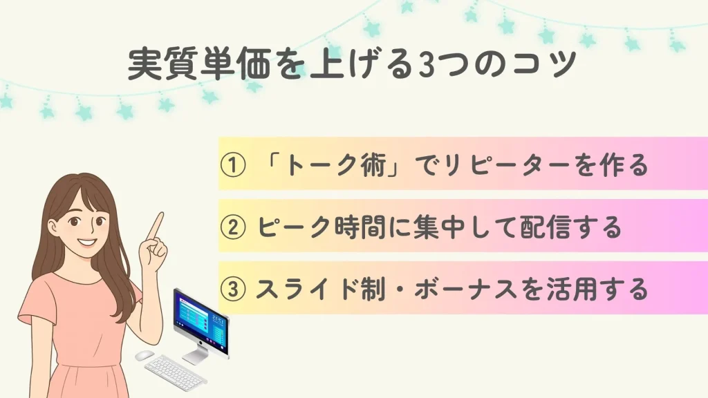チャットレディの単価を上げるコツ