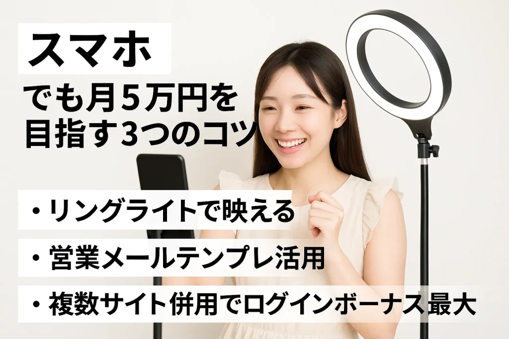 スマホのチャットレディで月5万円を目指す方法
