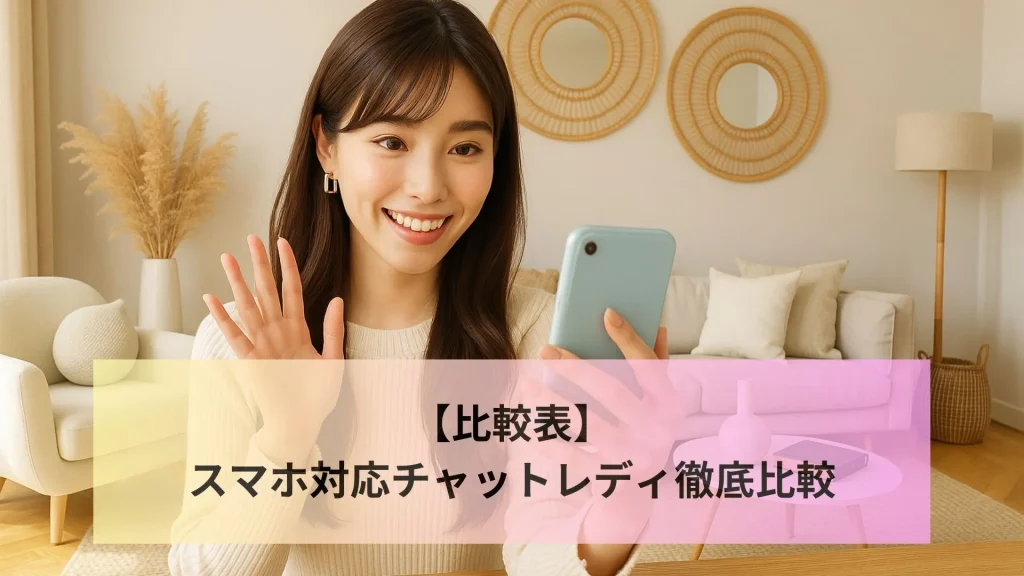 【比較表】スマホ対応チャットレディ6社を徹底比較