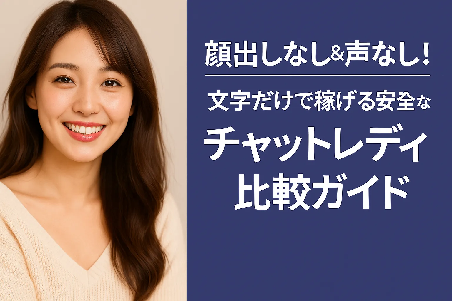 チャットレディ比較ガイド　顔出し無し文字だけ