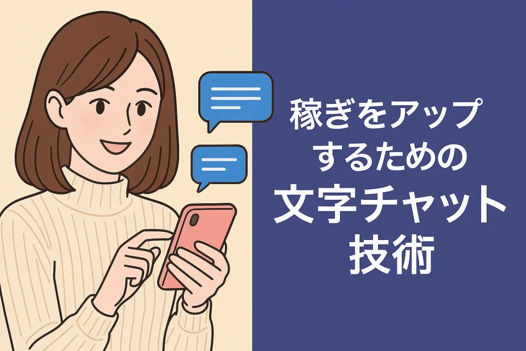 稼ぎをアップするための文字チャット技術