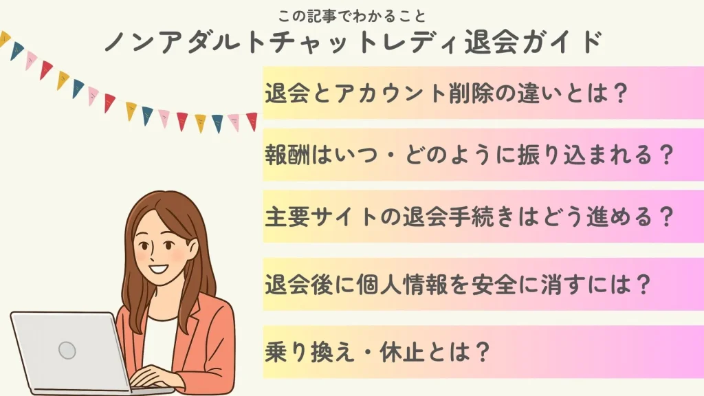 ノンアダルトチャットレディ退会ガイド