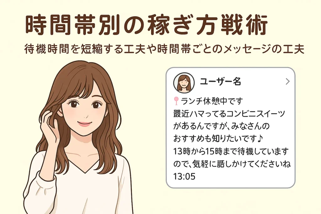 チャットレディの時間帯別の稼ぎ方戦術