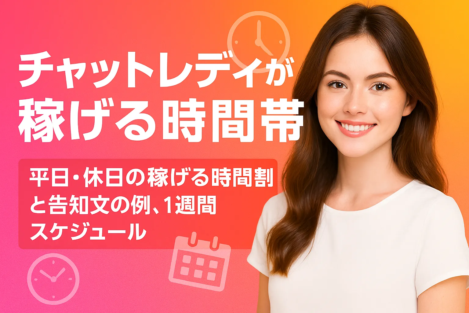 チャットレディが稼げる時間帯