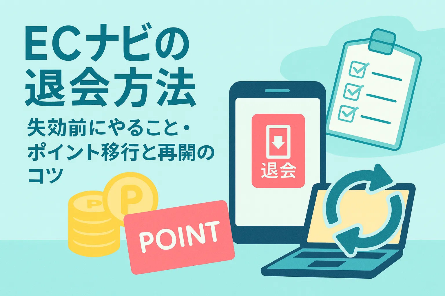ECナビの退会方法トップ画像