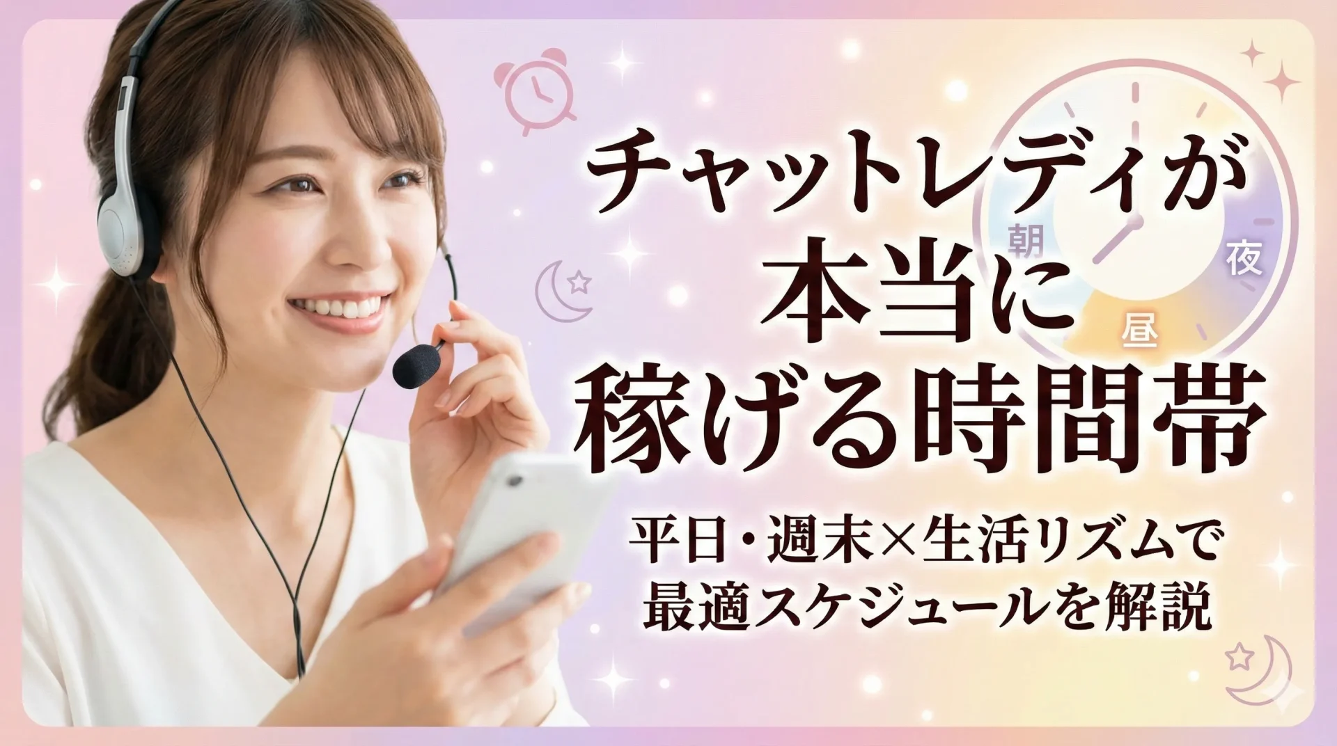 チャットレディが本当に稼げる時間帯｜平日・週末×生活リズムで最適スケジュールを解説