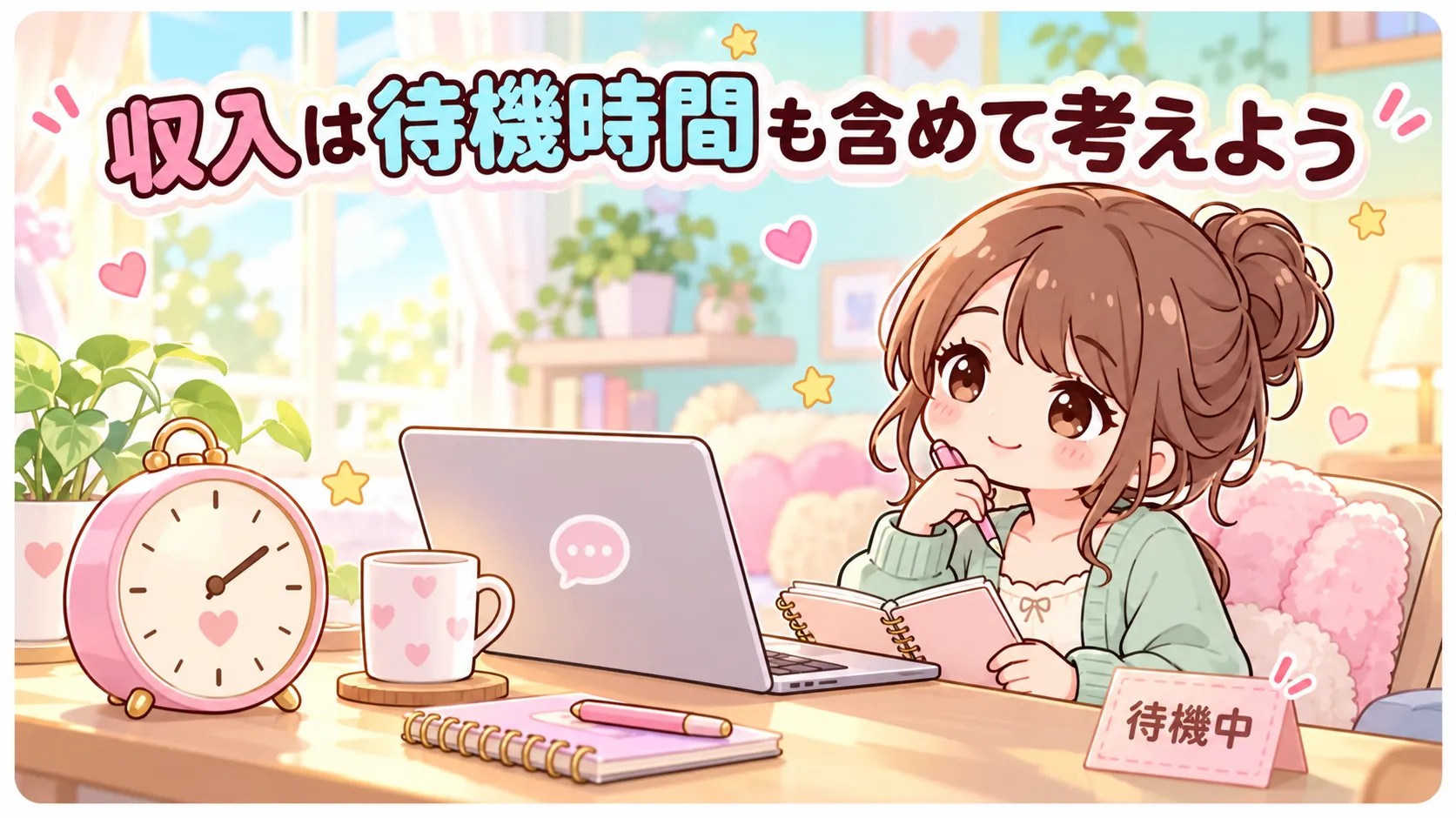 ノンアダルトチャットレディは稼げる？待機を含めて収入を計算