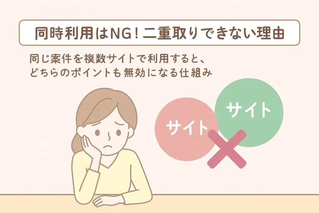 ポイントサイトの二重取りはNG！二重取りできない理由