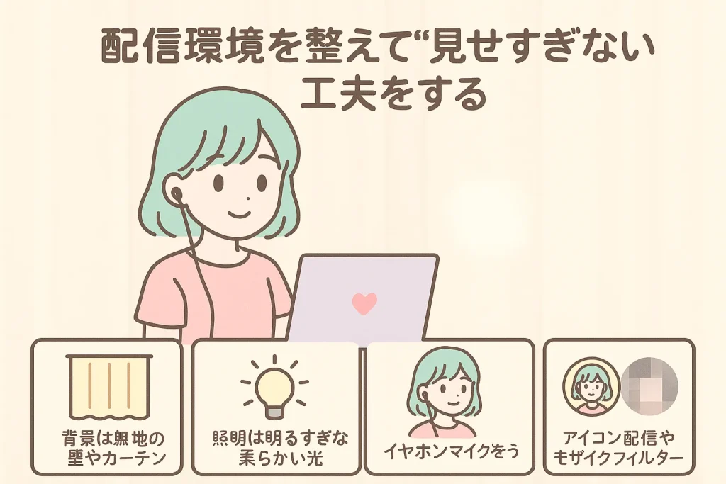 ノンアダルト・顔出しなしで在宅配信するチャットレディのイメージ