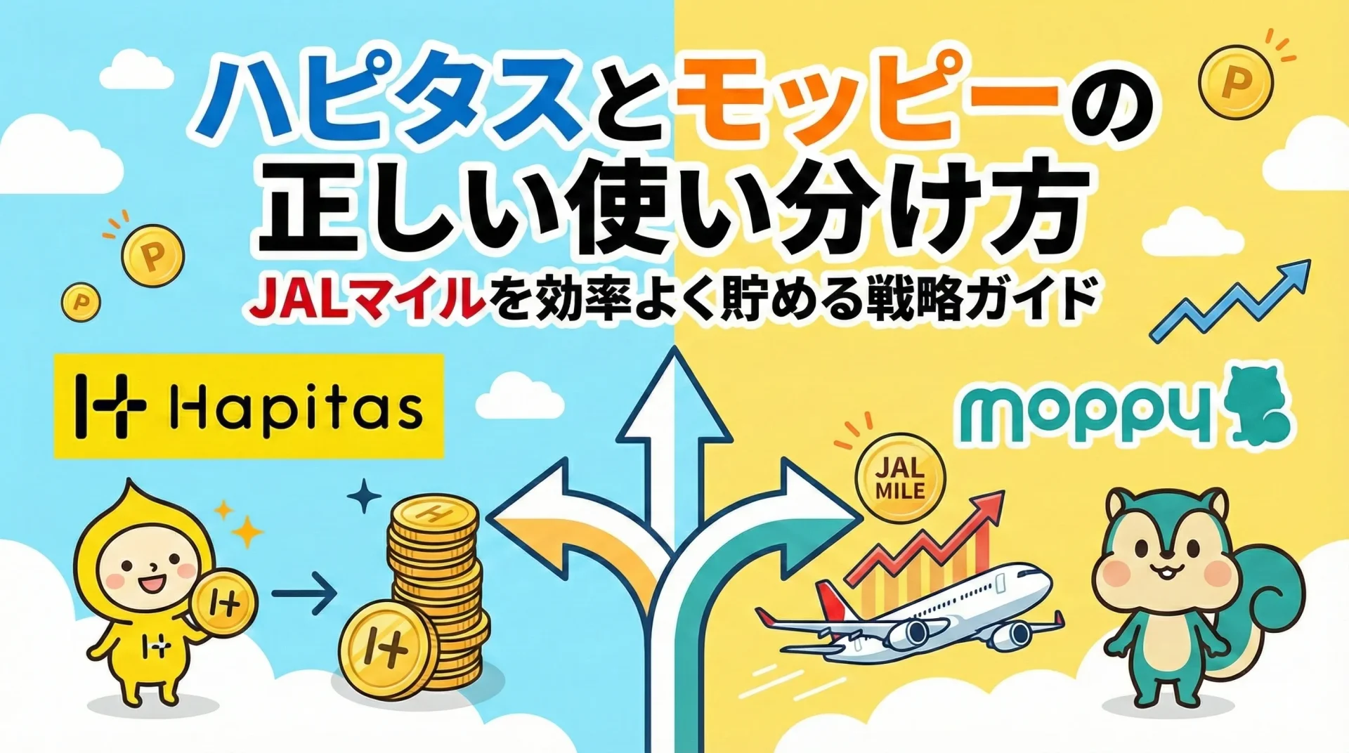 【2026年最新版】ハピタスとモッピーの正しい使い分け方｜JALマイルを効率よく貯める戦略ガイド