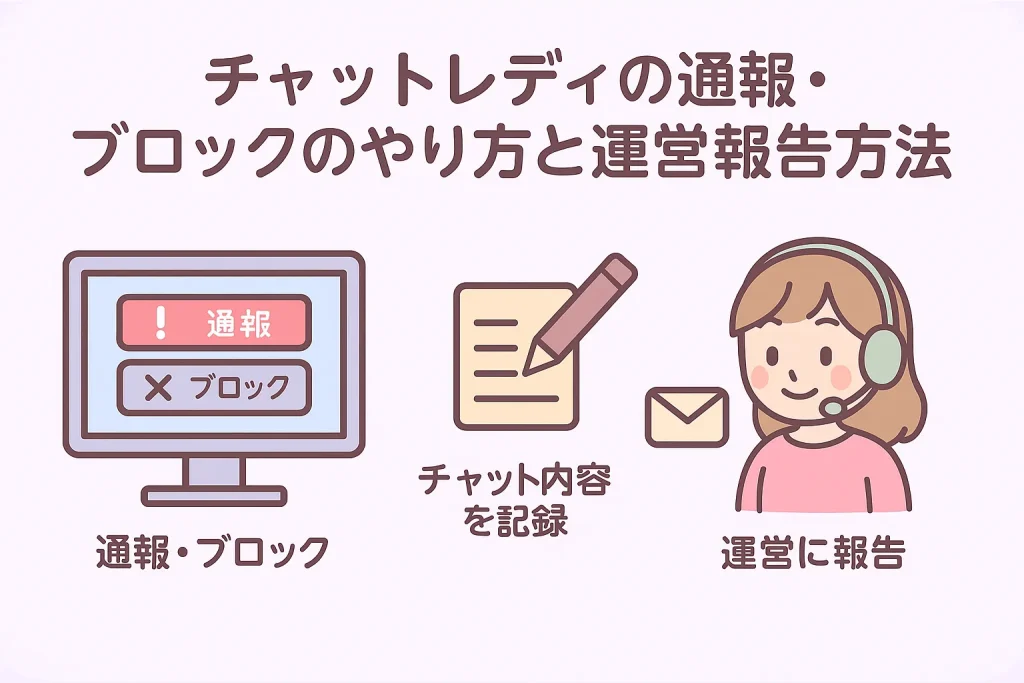 チャットレディの通報・ブロックのやり方と運営報告方法