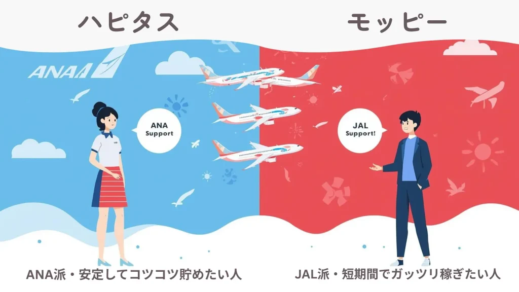 ハピタスとモッピーどちらがおすすめ
