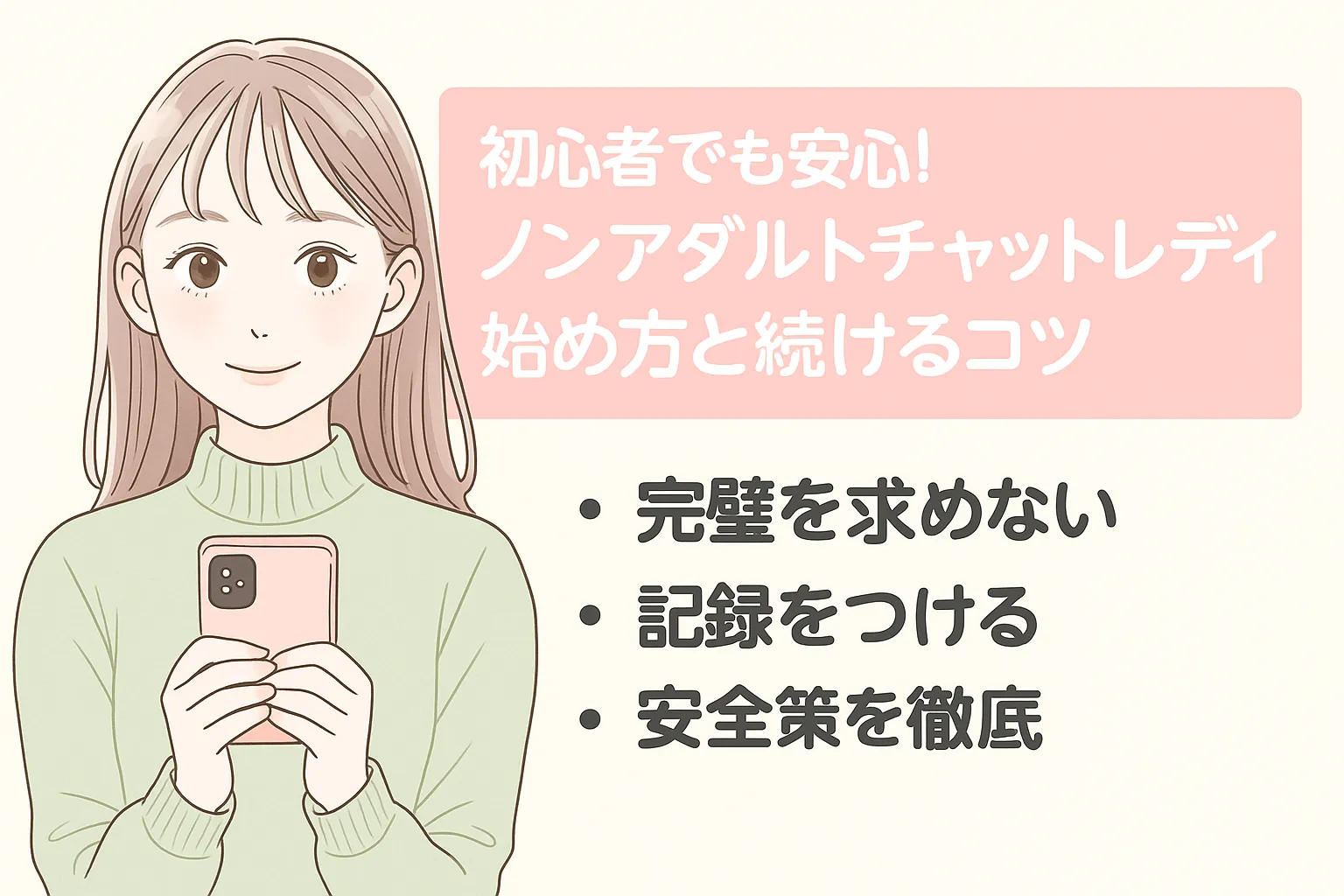 ノンアダルトチャットレディの始め方と稼げるコツ