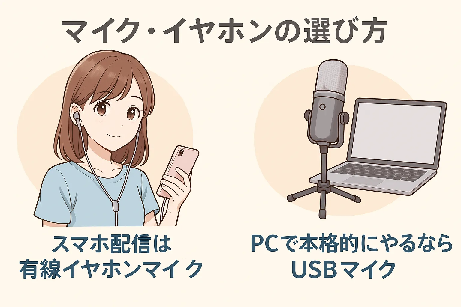 チャットレディのマイク・イヤホン選び方