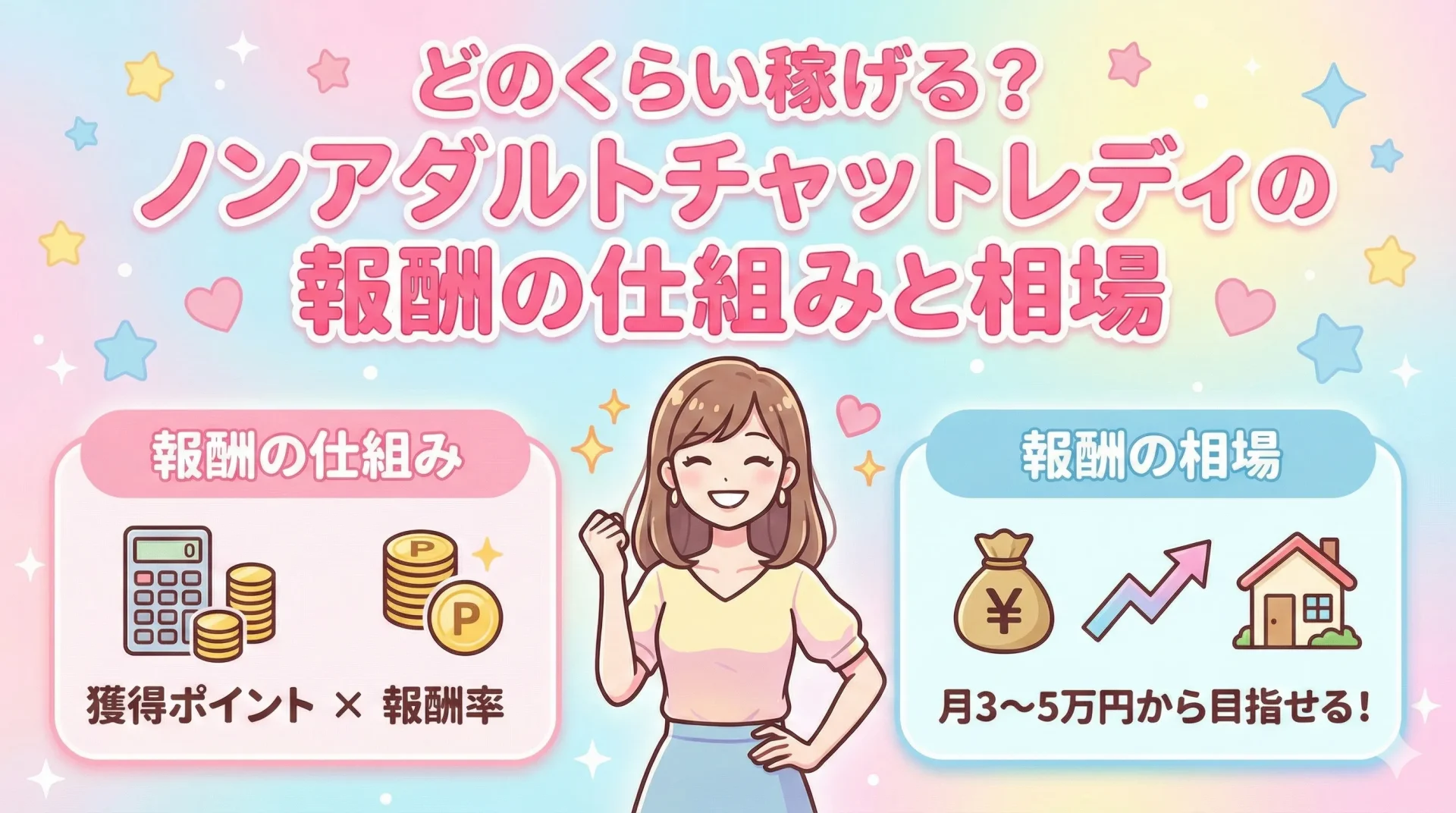 どのくらい稼げる?ノンアダルトチャットレディの報酬の仕組みと相場