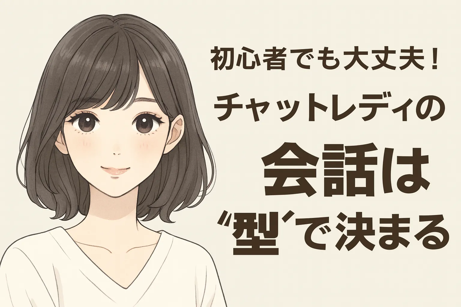初心者でも大丈夫なチャットレディ 会話術｜会話は型で決まる