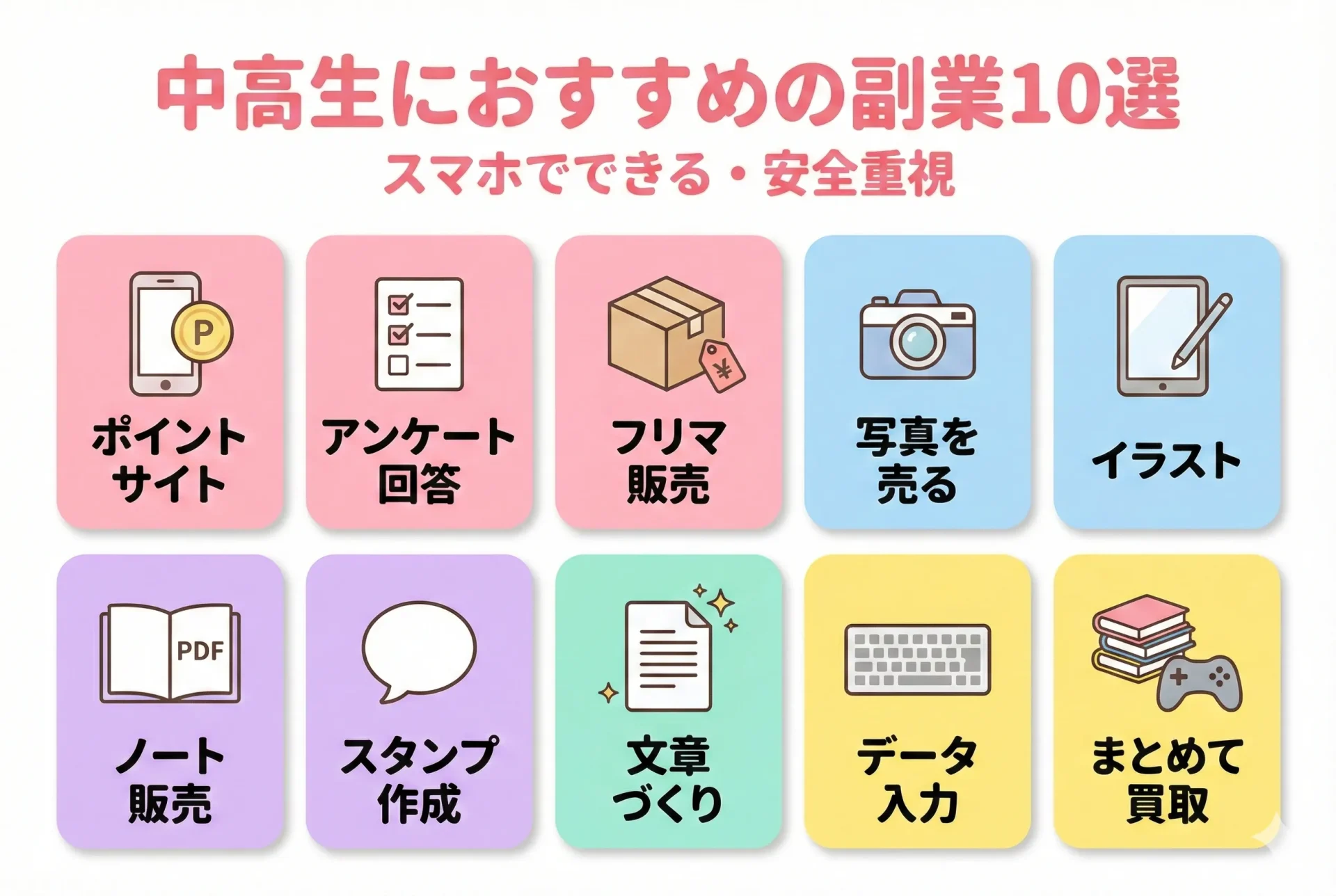 中高生におすすめの副業10選