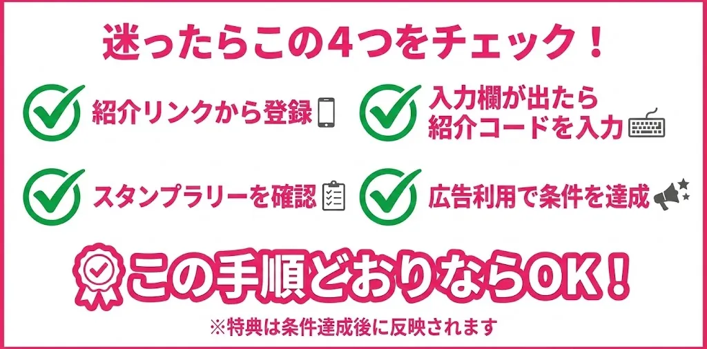 ハピタス 紹介リンク 登録 手順 まとめ チェックリスト
