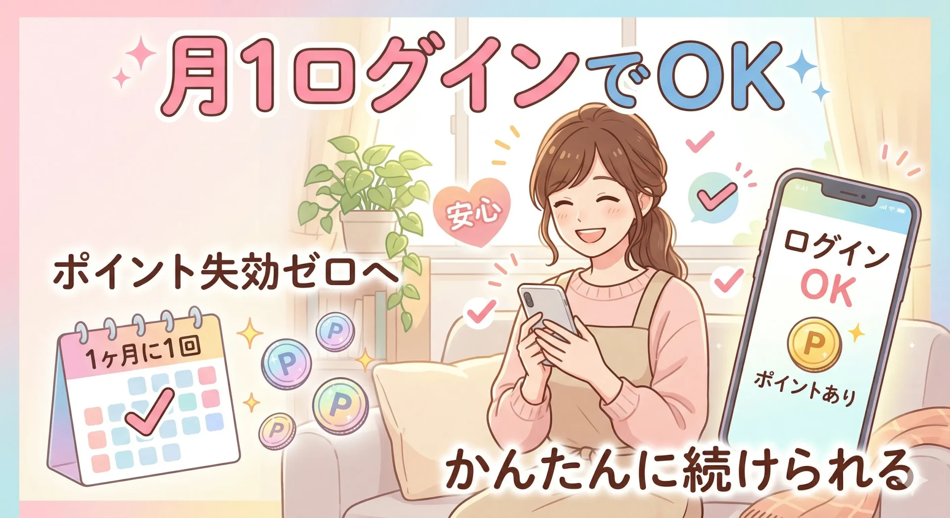 まとめ｜ポイントインカムは月1ログインで失効ゼロ