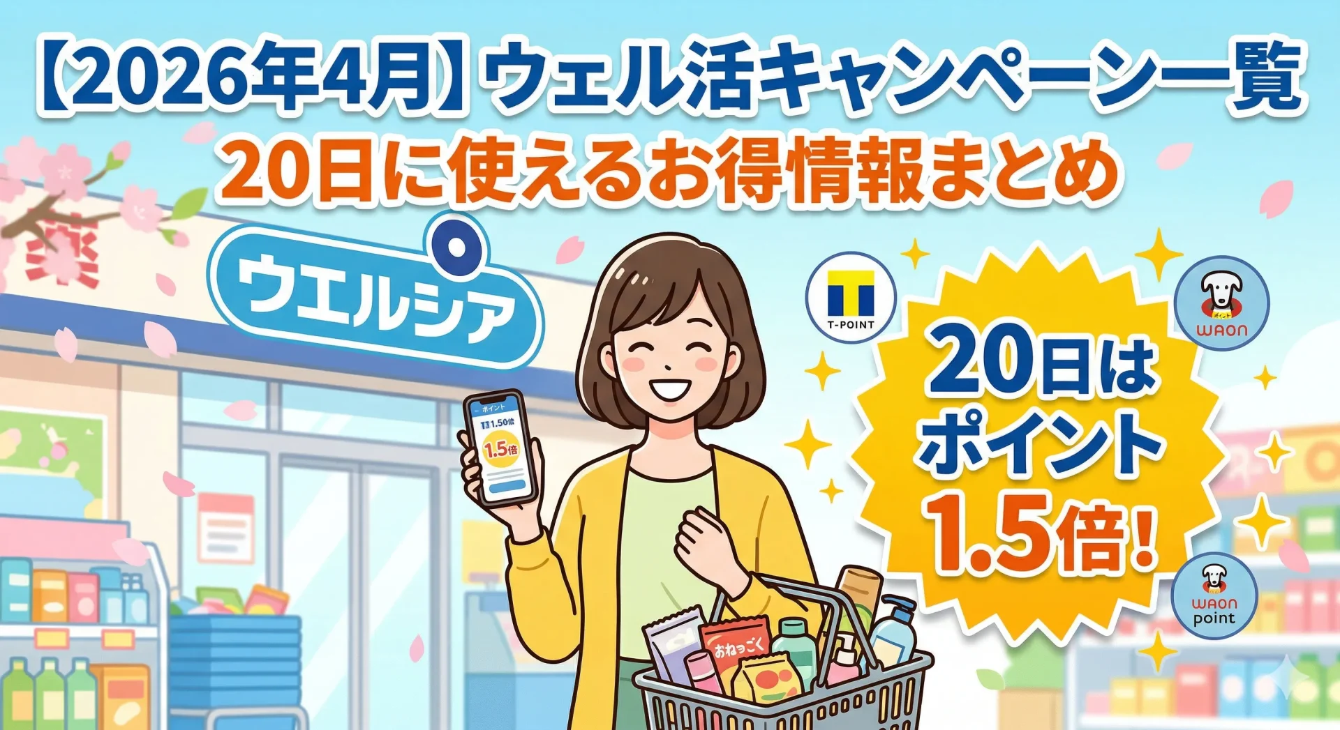 【2026年4月】ウェル活キャンペーン一覧｜20日に使えるお得情報まとめ