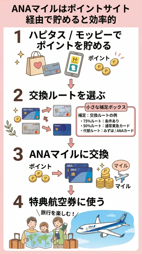 ANAマイルを効率よく貯める方法