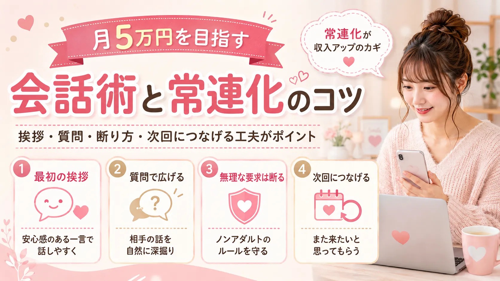 月5万円を目指す会話術と常連化のコツ